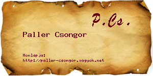 Paller Csongor névjegykártya